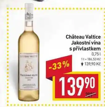 Billa Château valtice jakostní vína s přívlastkem 0,75l nabídka