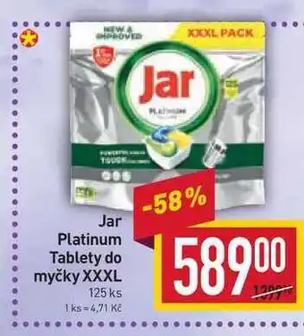 Billa Jar platinum tablety do myčky xxxl 125 ks nabídka