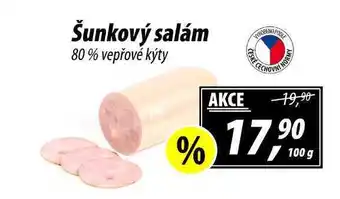 ZEMAN Šunkový salám 80% vepřové kýty, 100 g nabídka