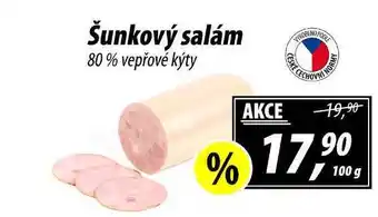 ZEMAN Šunkový salám 80% vepřové kýty, 100 g nabídka