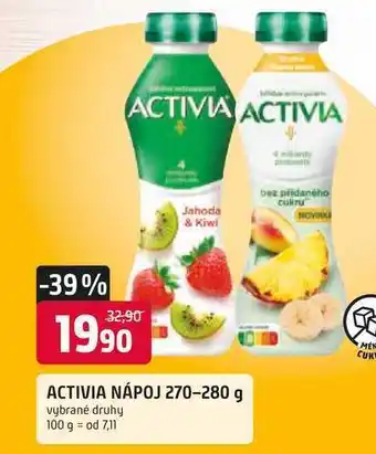 Trefa Activia jogurtový nápoj, různé příchutě 280g nabídka