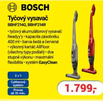 BOSCH Tyčový vysavač BBHF214G, BBHF214R