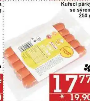 Jip Kuřecí párky se sýrem, 250 g nabídka