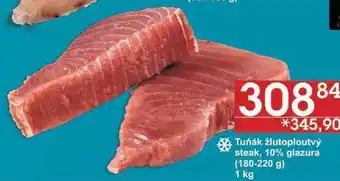 Jip Tuňák žlutoploutvý steak, 10% glazura (180-220 g), 1 kg nabídka