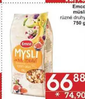 Jip Emco müsli různé druhy, 750 g nabídka