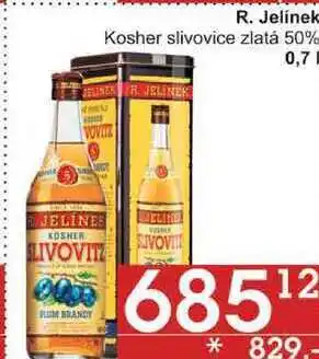 Jip R. jelínek kosher slivovice zlatá 50%, 0,7 l nabídka