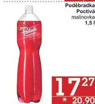 Jip Poděbradka poctivá malinovka, 1,5 l nabídka