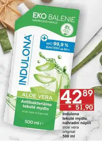 Jip Indulona tekuté mýdlo náhradní náplň aloe vera, 500 ml nabídka
