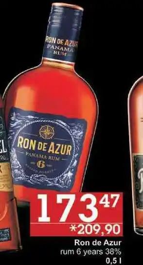 Jip Ron de azur rum 6 years 38%, 0,5 l nabídka