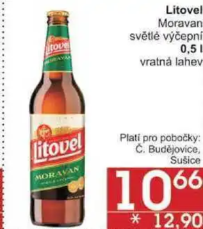 Jip Litovel moravan světlé výčepní, 0,5 l nabídka