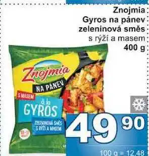 Jip Znojmia gyros na pánev zeleninová směs s rýží a masem 400 g nabídka