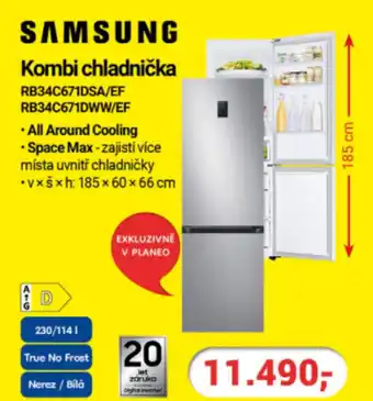 Planeo Elektro SAMSUNG Kombi chladnička RB34C671DSA/EF RB34C671DWW/EF nabídka