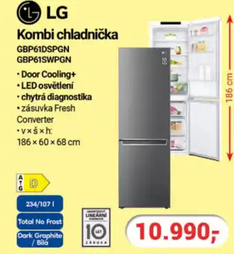 Planeo Elektro LG Kombi chladnička GBP61DSPGN GBP61SWPGN nabídka