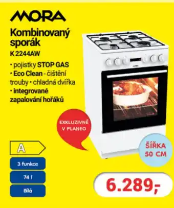 Planeo Elektro MORA Kombinovaný sporák K2244AW nabídka