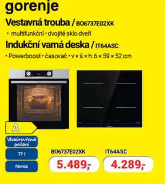 Planeo Elektro gorenje Vestavná trouba/B06737E02XK nabídka