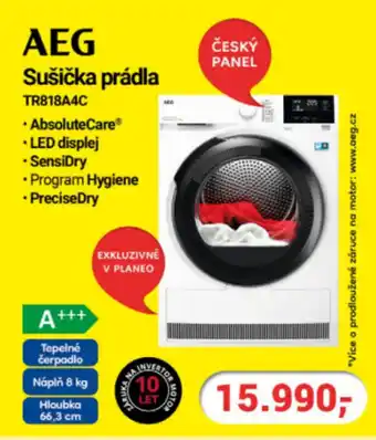 Planeo Elektro AEG Sušička prádla TR818A4C nabídka