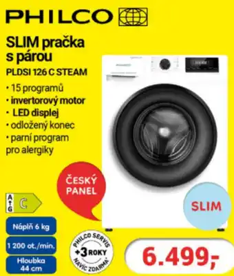 Planeo Elektro PHILCO SLIM pračka s párou PLDSI 126 C STEAM nabídka