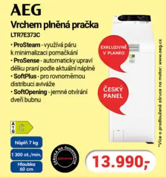 Planeo Elektro AEG Vrchem plněná pračka LTR7E373C nabídka