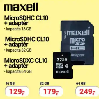 maxell MicroSDHC CL10 + adaptér