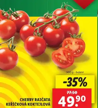 Lidl CHERRY RAJČATA KEŘÍČKOVÁ KOKTEJLOVÁ nabídka