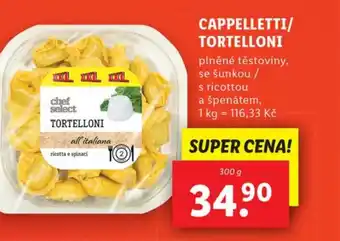 Lidl CAPPELLETTI/ TORTELLONI nabídka