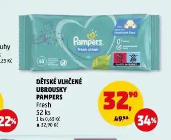 Penny Market Pampers dětské vlhčené ubrousky nabídka