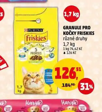 Penny Market Friskies granule pro kočky nabídka