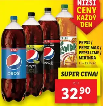Lidl PEPSI / PEPSI MAX/ PEPSI LIME / MIRINDA nabídka