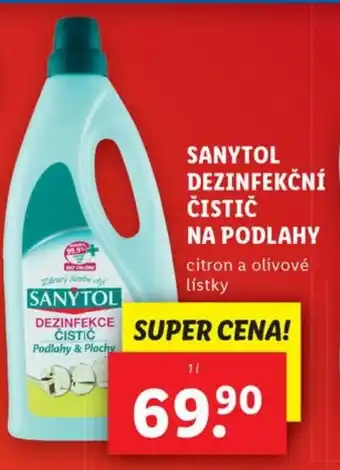 Lidl SANYTOL DEZINFEKČNÍ ČISTIČ NA PODLAHY nabídka