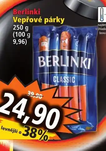 Norma Berlinki Vepřové párky nabídka