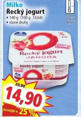 Norma Milko Řecký jogurt nabídka