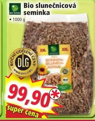 Bio slunečnicová seminka