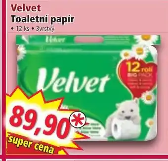 Norma Velvet Toaletní papír nabídka