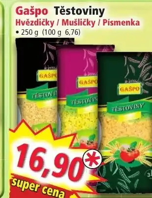 Norma Gašpo Těstoviny Hvězdičky / Mušličky / Písmenka nabídka