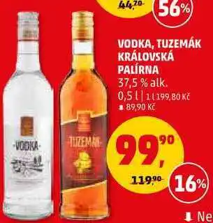 Penny Market Vodka, tuzemák královská palírna 37,5 % alk., 0,5 l nabídka