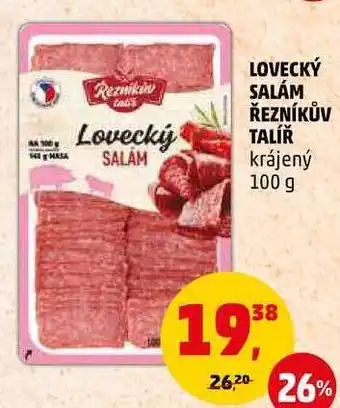 Penny Market Lovecký salám řezníkův talíř krájený, 100 g nabídka