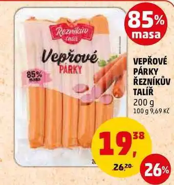 Penny Market Vepřové párky řezníkův talíř, 200 g nabídka