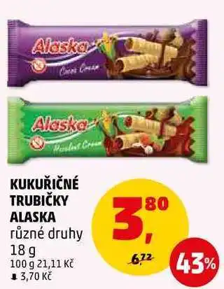 Penny Market Kukuřičné trubičky alaska různé druhy, 18 g nabídka