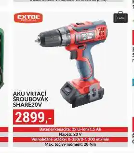 Baumax Aku vrtací šroubovák nabídka