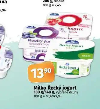 Coop Milko řecký jogurt nabídka