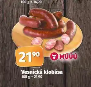 Coop Vesnická klobása nabídka