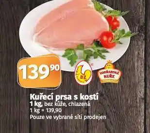 Coop Kuřecí prsa s kostí nabídka
