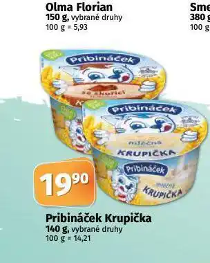Coop Pribináček krupička nabídka