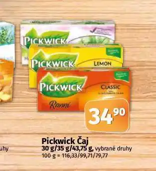 Coop Pickwick čaj nabídka