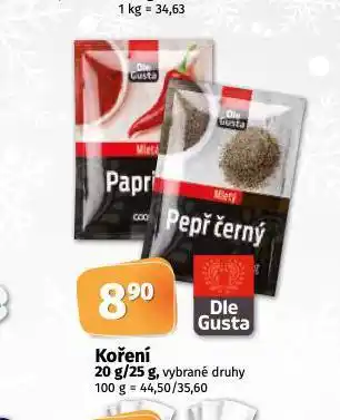 Coop Koření nabídka