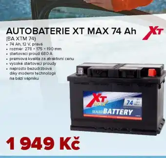 Auto Kelly Autobaterie xt max 74 ah nabídka