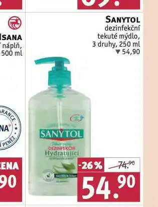 Rossmann Sanytol dezinfekční mýdlo nabídka