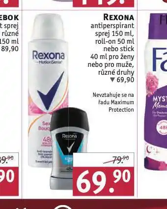 Rossmann Rexona antiperspirant nabídka