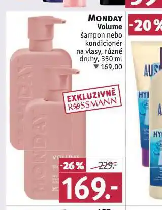 Rossmann Monday volume šampon, kondicioner nabídka