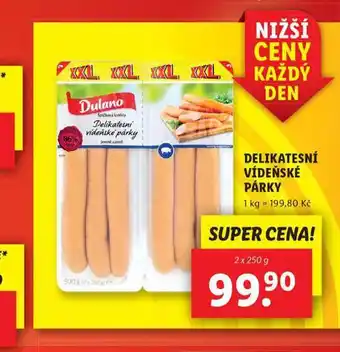 Lidl Vídeňské párky nabídka